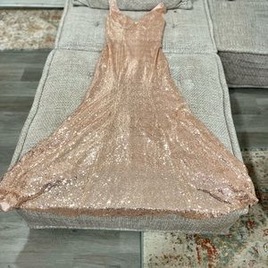 Blush Pink Formal Sequin Dress - Never worn